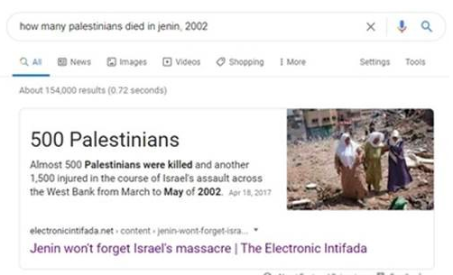 Palestinian Lies Never Die; Wikipedia and Google Keep Them Alive
